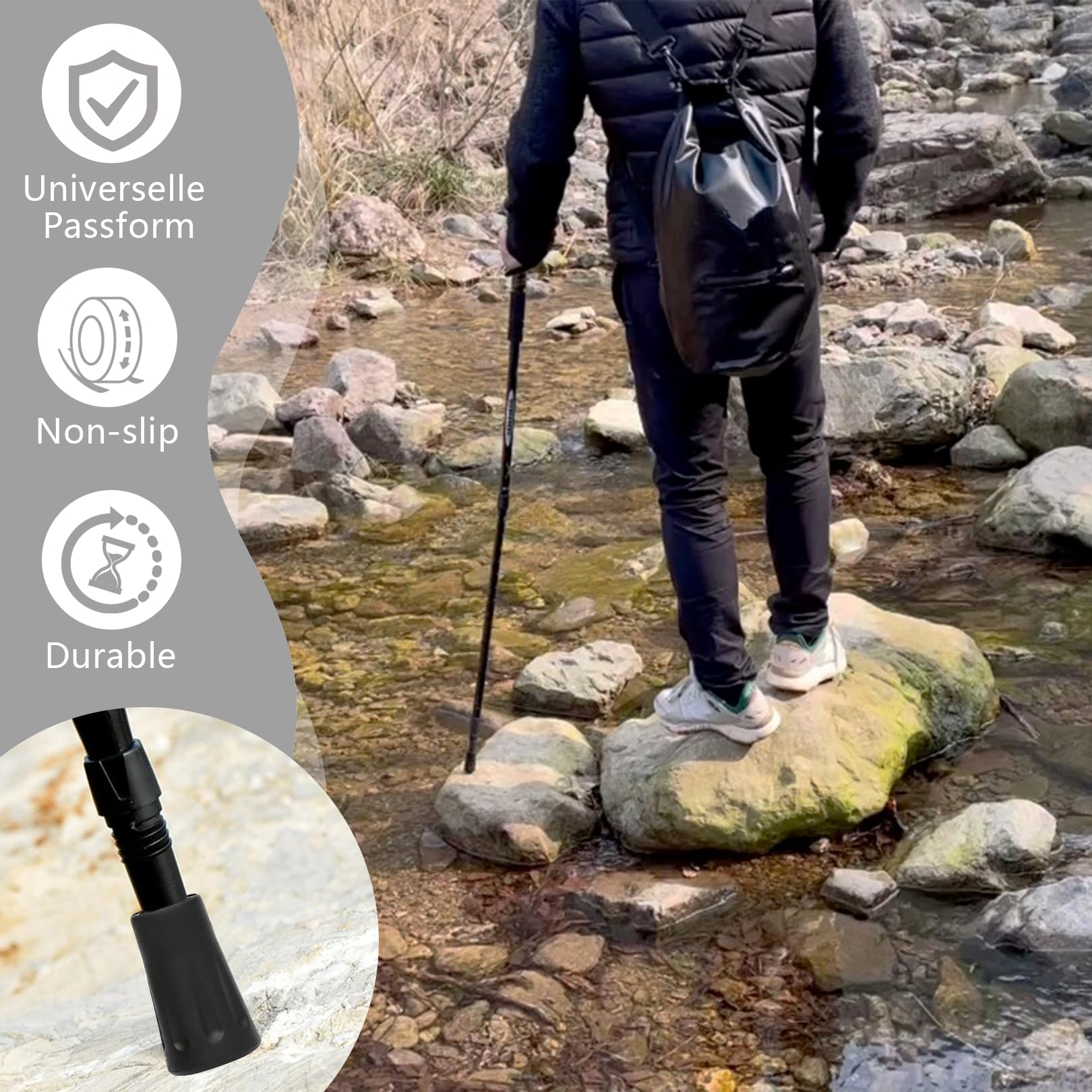 Gommini Di Ricambio Per Bastoncini Da Trekking - Punte In Gomma Antiscivolo, Adatte A Walking E Escursionismo - Foto 12