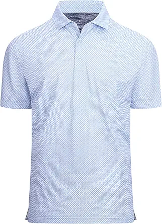 Alex Vando Mens Golf Shirt Moisture Wicking Classic Print Golf Shirts for Men