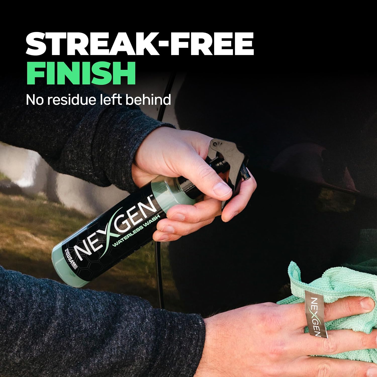 Nexgen Waterless Car Wash (8oz) - Ultimate Waterless Car Cleaner - Scratch-Free and High-Gloss Shine - On-the-Go Car Detailing - Car Cleaning Supplies - Ideal for Cars, Trucks, Boats & More! image 4
