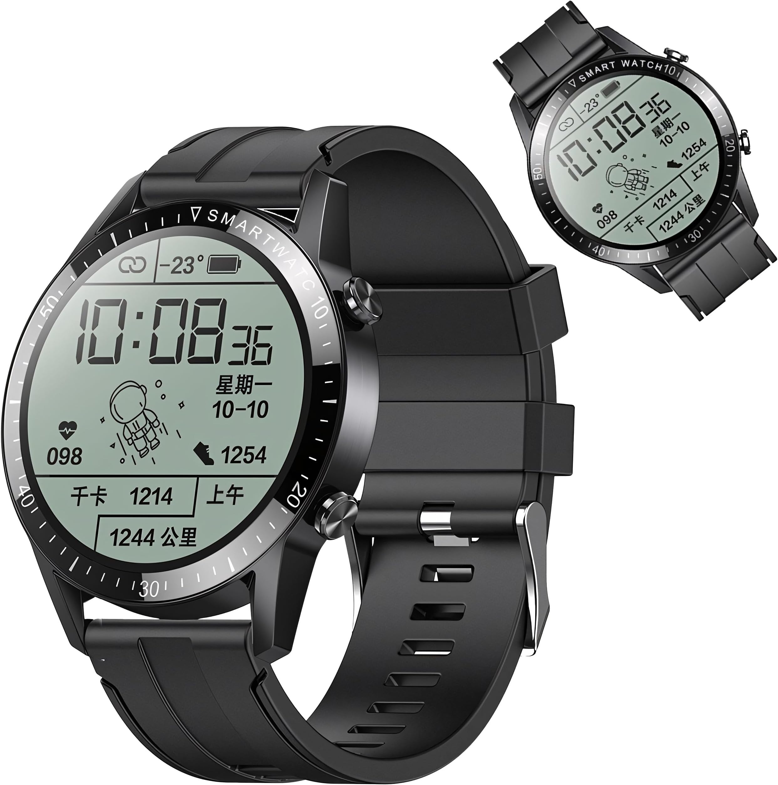 Retoo Smart Watch with Phone Function 1.44 Inch Display for Women Men Full Touch Fitness Wear GPS Locator Bluetooth Calls Sports Watch for Android