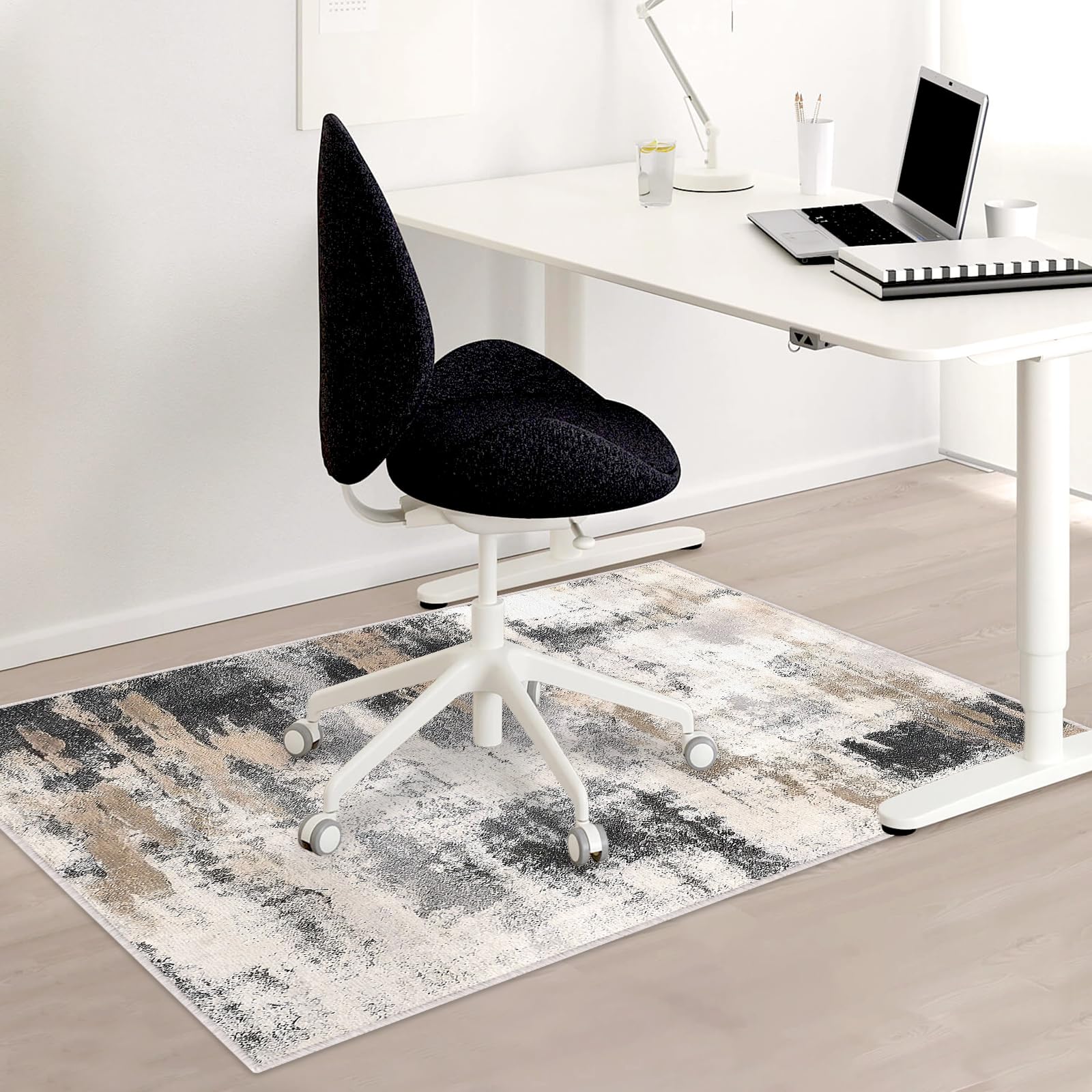 Tapis Chaise de Bureau 120x90cm, Tapis de Protection pour Les Sols, Chaise Bureau Antidérapant pour Sol en Bois Dur et Chaises Roulantes, Rectangulaire Tapis de Bureau, Facile à Nettoyer