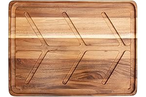 Villa Acacia Wood Carving Board: Extra Large, Durable Cutting Surface