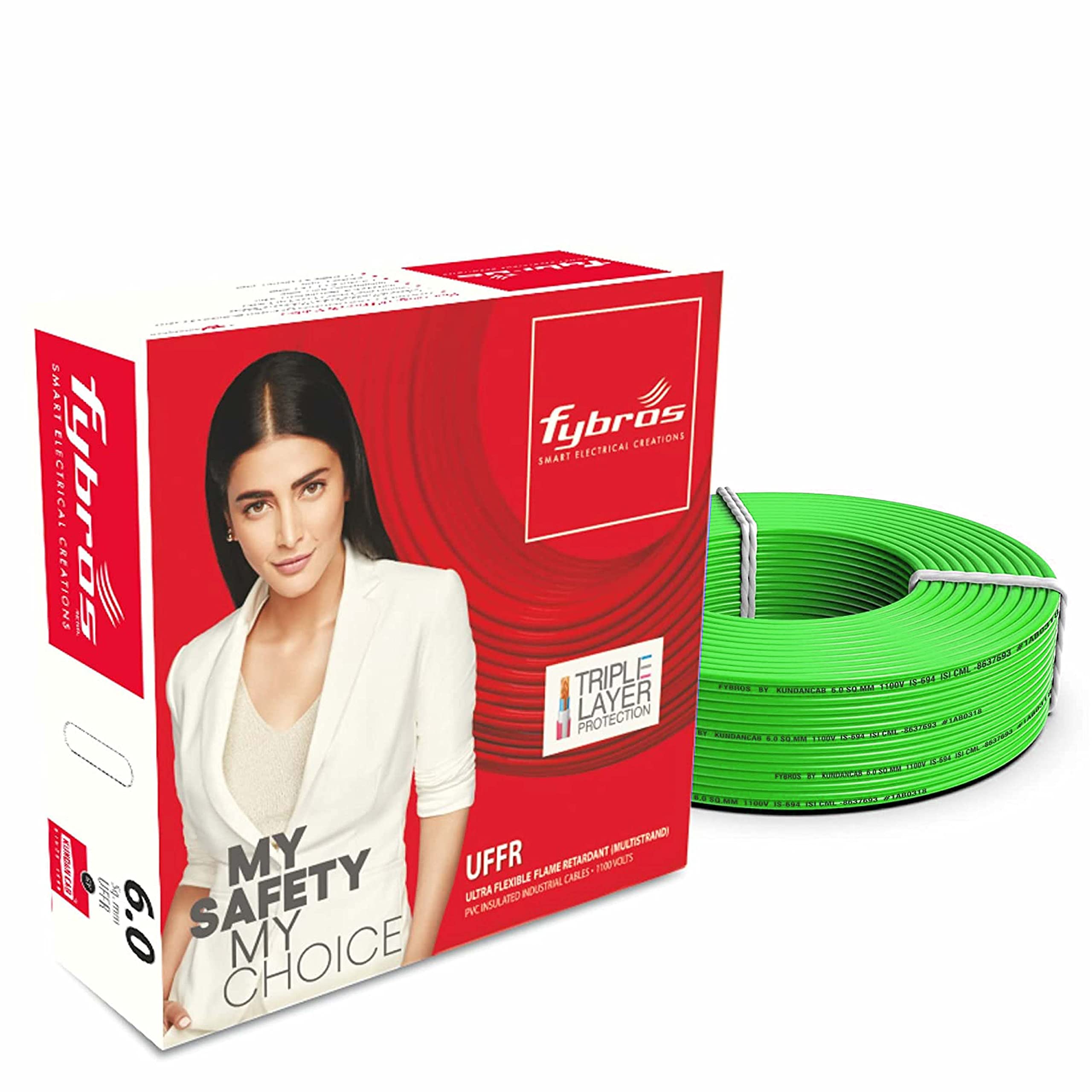 Fybros Ultra Flexible Red PVC Wire - 90m -24 Fybros Ultra Flexible Red PVC Wire - 90m -24