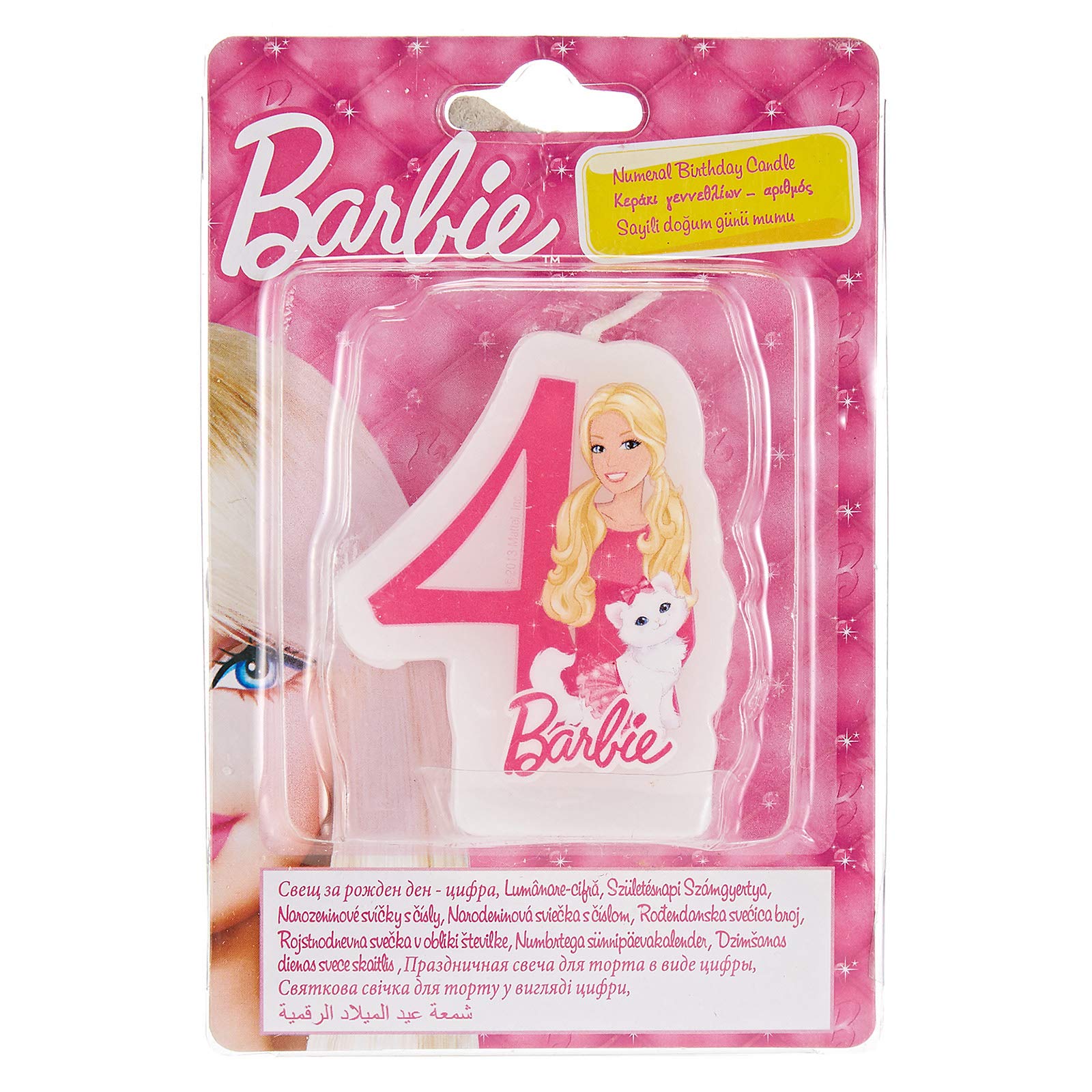PROCOS 1 Candle No.4 BARBIE SPARKLE NUMERAL CANDLES 84203