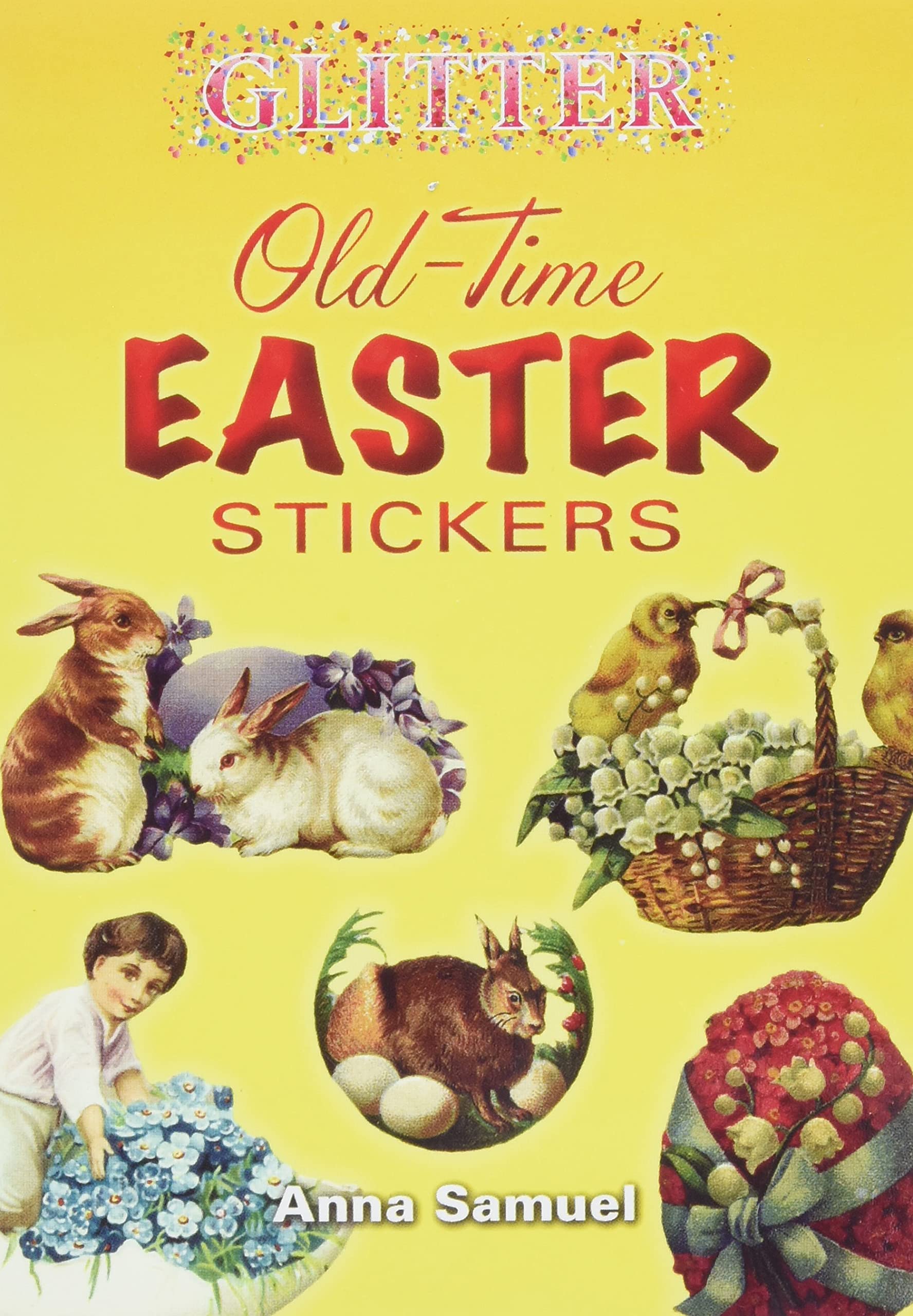 Glitter Old-Time Easter Stickers