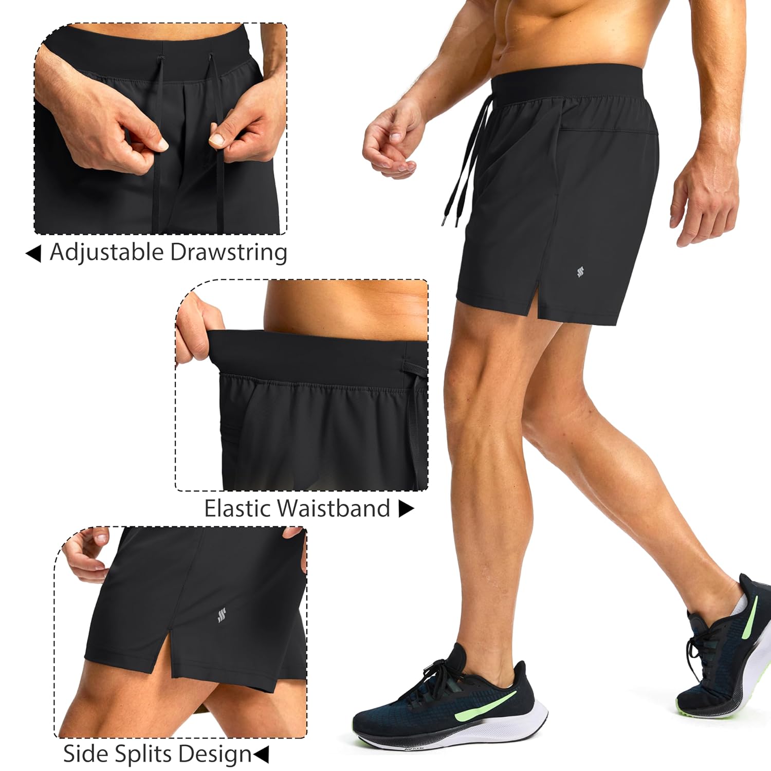 Shorts masculinos de corrida com bolsos com zíper, 18 cm / 13 cm / 23 cm, leves, de secagem rápida, para basquete, academia, treino e esportes em promoção! Veja a oferta e mais achadinhos de Shorts & Bermudas 5 Hoje é o melhor dia para comprar Shorts masculinos de corrida com bolsos com zíper, 18 cm / 13 cm / 23 cm, leves, de secagem rápida, para basquete, academia, treino e esportes com aquele preço maroto! Promoção! Aproveite a oferta! 5