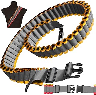 12/20 Gauge 60 Rounds Shotgun Shell Bandolier, Adjustable Belt with Quick Release Buckle, Shotshell Shoulder Carrier for Hunting - Lyska
