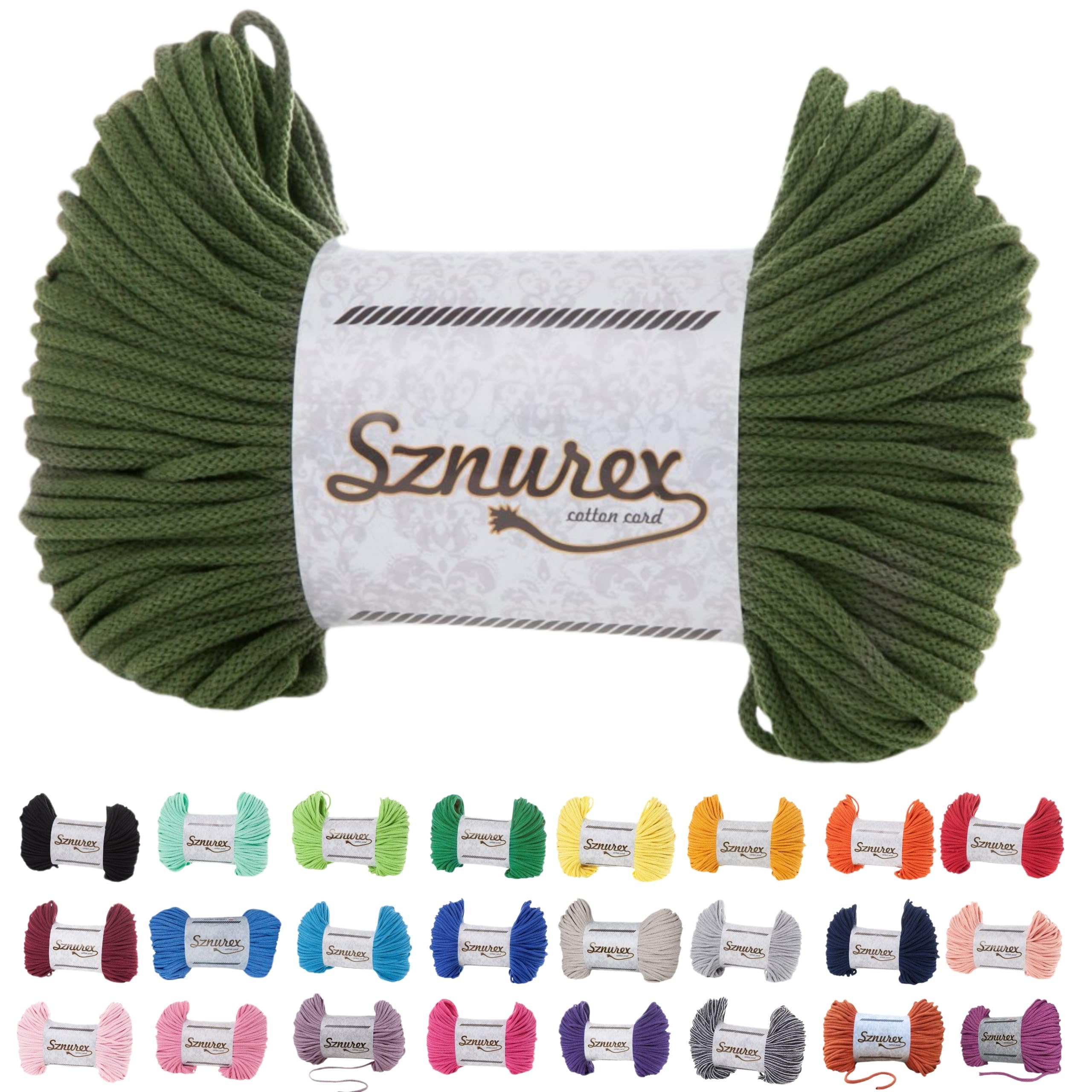 Netuno 1x Macramé garen lichtgeel 5 mm 100 m Katoenen koord met polyester kern voor macramé knutselen Dikke garen