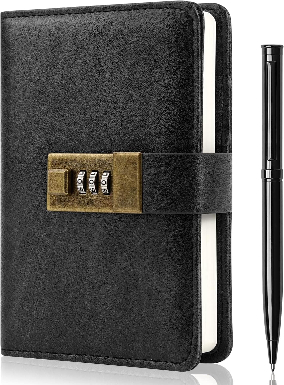 ARRLSDB A5 Creative Password Lock Journal, PU Leather