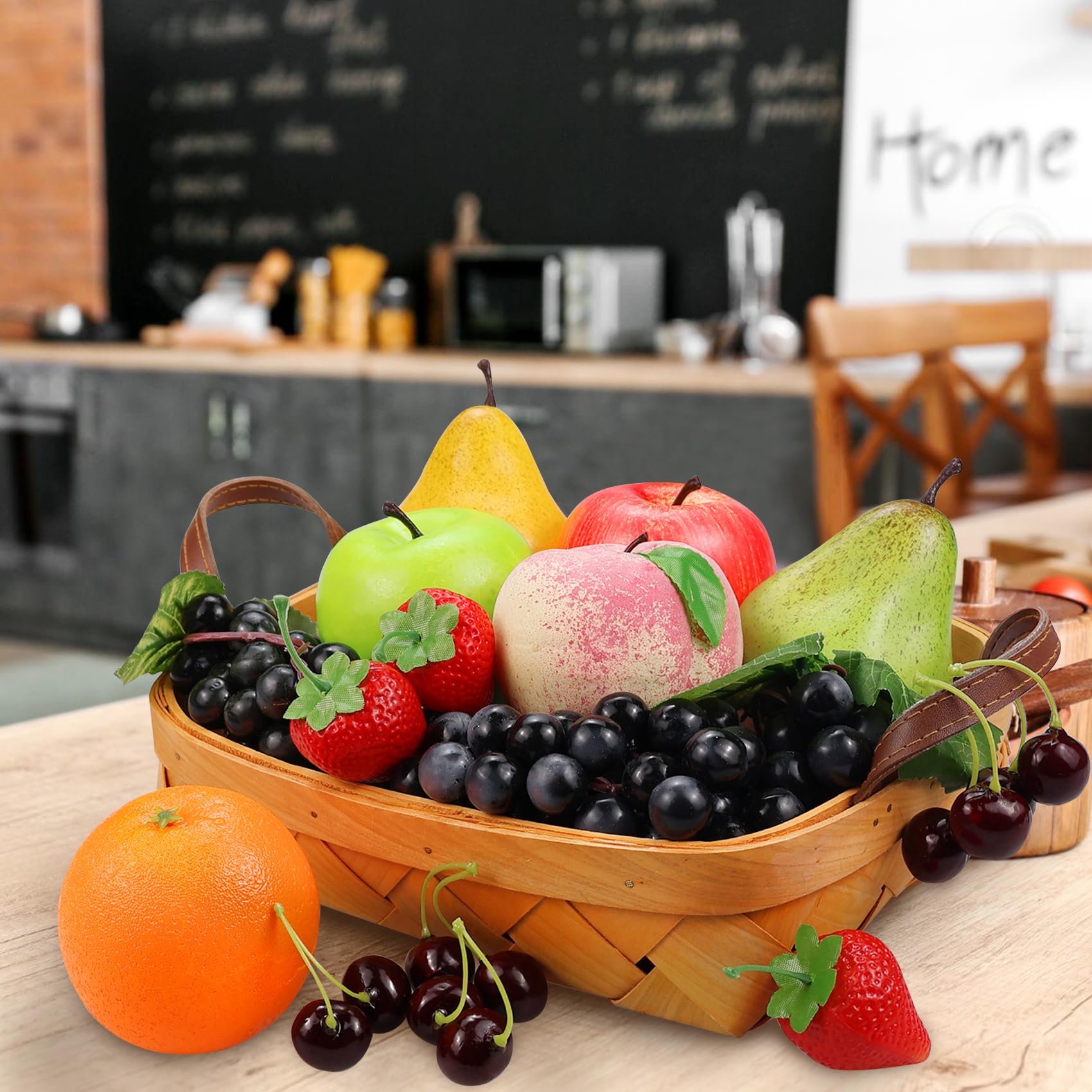 16 Pcs Fake Fruits Pack, Artificial Fruits for Decoration Kitchen