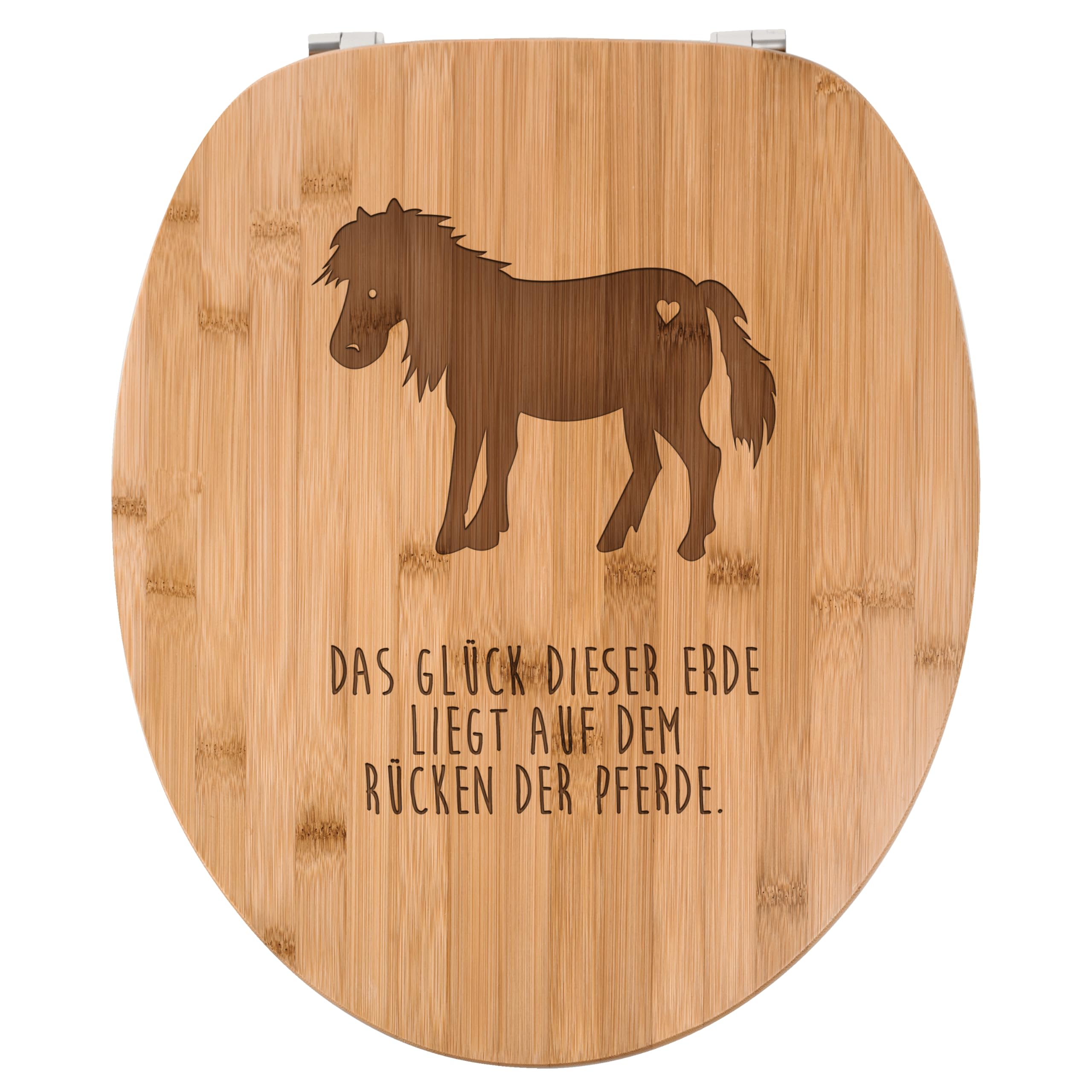 Mr. & Mrs. Panda WC Sitz Pony - Geschenk, Pferd, Pferdeäpfel, Klobrille, Toilette, Reiterferien, Klodeckel, WC-Sitz, Toilettendeckel