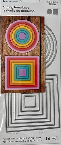Momenta Troqueles de anidación de marco cuadrado circular - 14 piezas