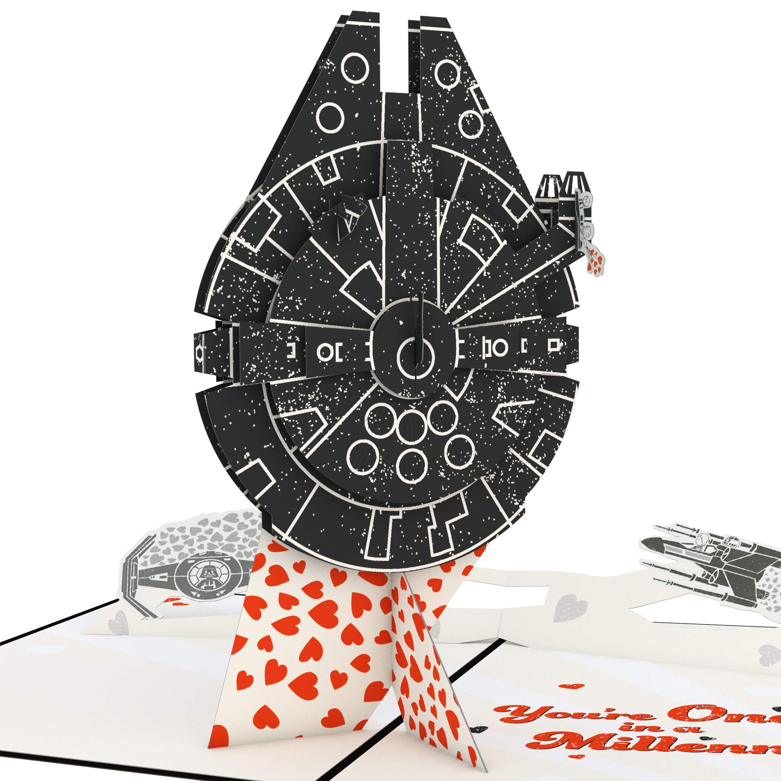 Lovepop Valentines Day Card for Her, Him - 3D Star Wars Greeting Pop-Up Cards - You're One in a Millennium - 5" x 7" - Blank Notecard & Envelope