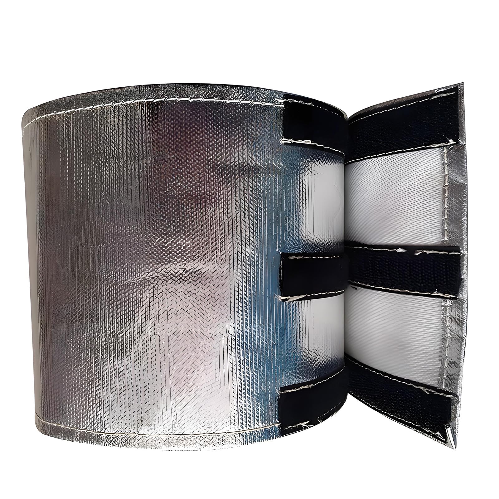 Msioytog Temperature Resistant Aluminum Fiberglass Heat Wrap Sleeve With Adhesive Design For Automotive Applications Heat Reflective Barrier Sleeve