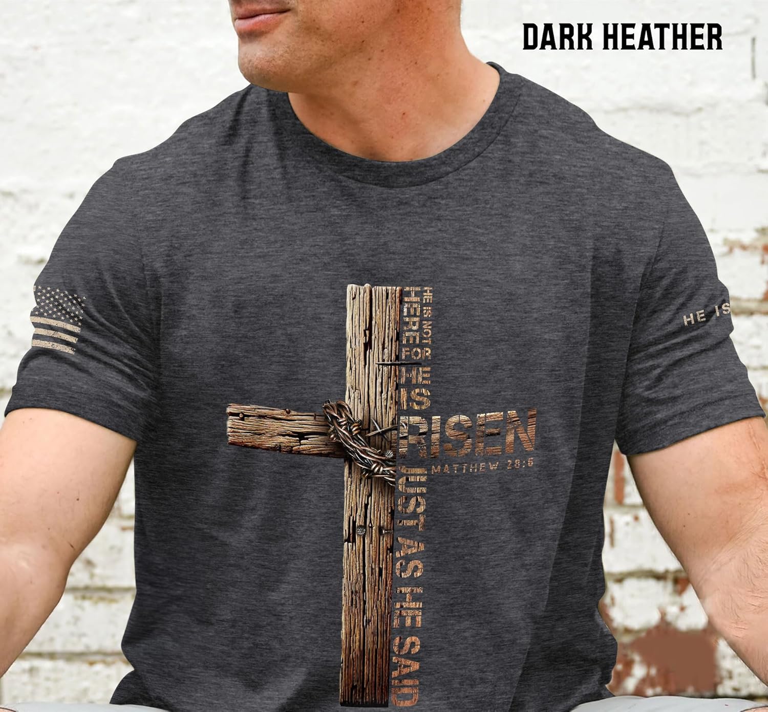 He is Risen Jesus Shirts for Men, Mens Christian Bible Shirts 2