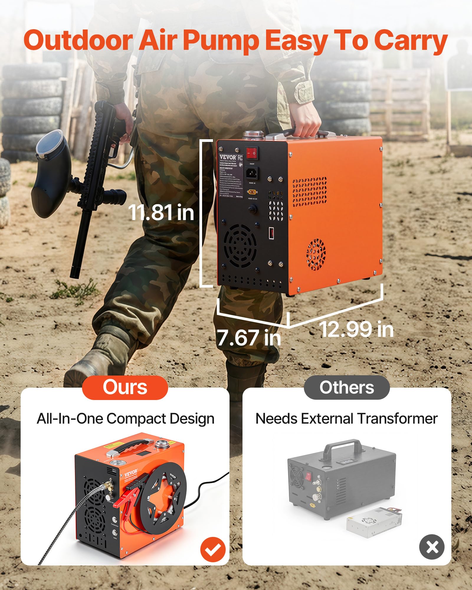 VEVOR PCP Air Compressor - 4500PSI -5