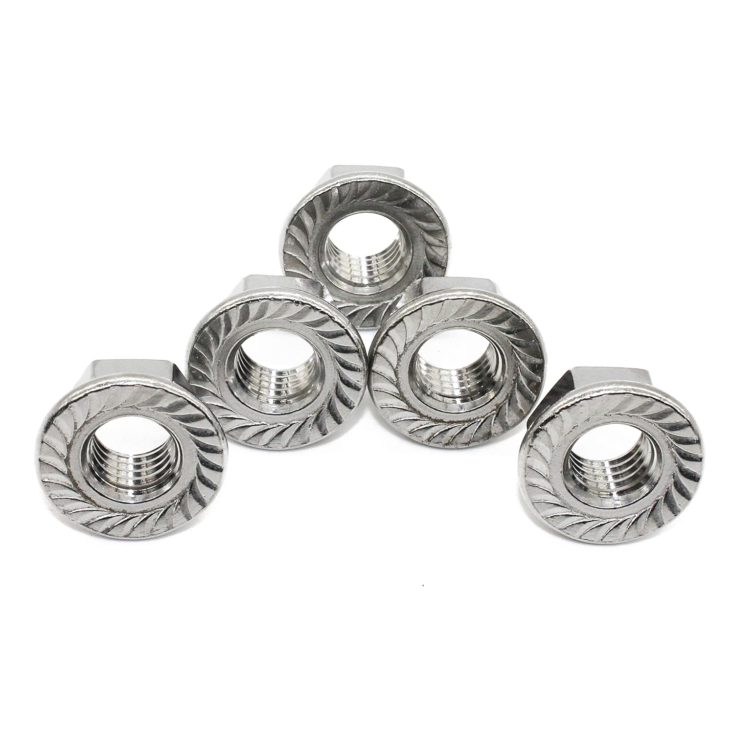 Fullerkreg 18-8 Stainless Steel Serrated Flange Nut 1/2-13 (5 PCS)
