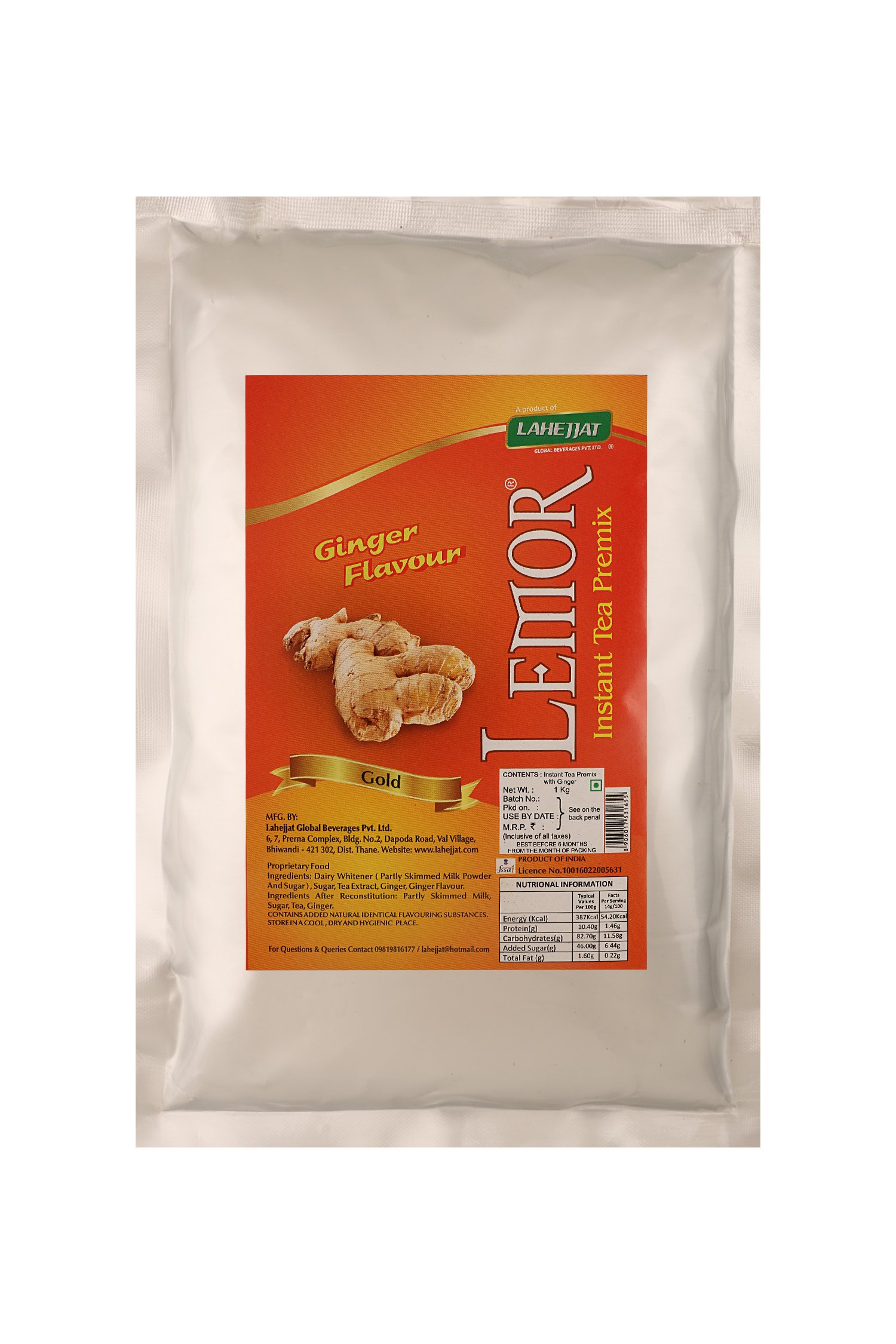 Instant Tea Premix 1 Kg Pack By Lemor | Tea Premix For Vending Machines | Any Time and Every Time On the go tea | Readymade Tea Mix Just Add Hot Water | 3 in 1 Tea | (Ginger, 1 Kg) (B074DZH9WM) Amazon Price History, Amazon Price Tracker