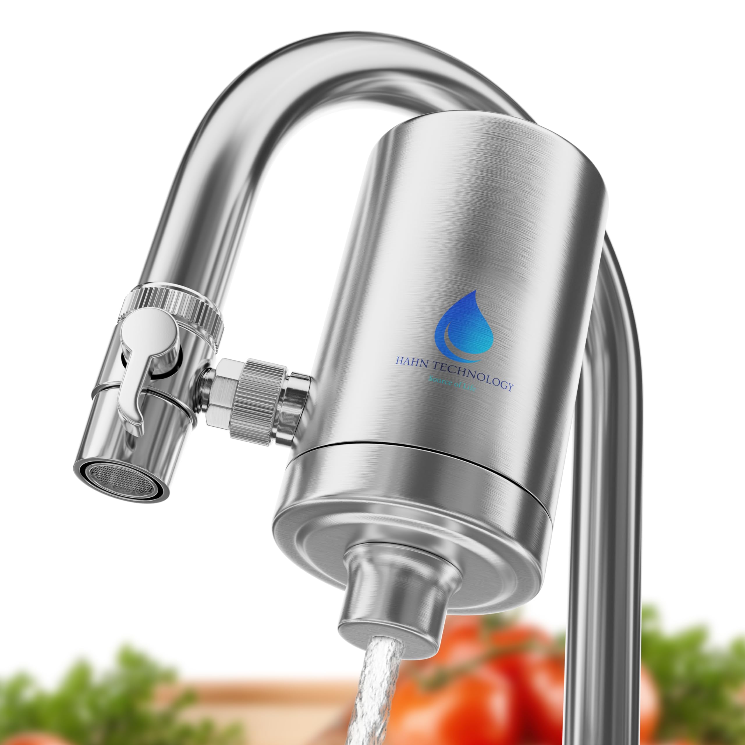Filtre à eau pour robinet acier inoxydable cartouche charbon actif Plus élimine chlore microplastiques