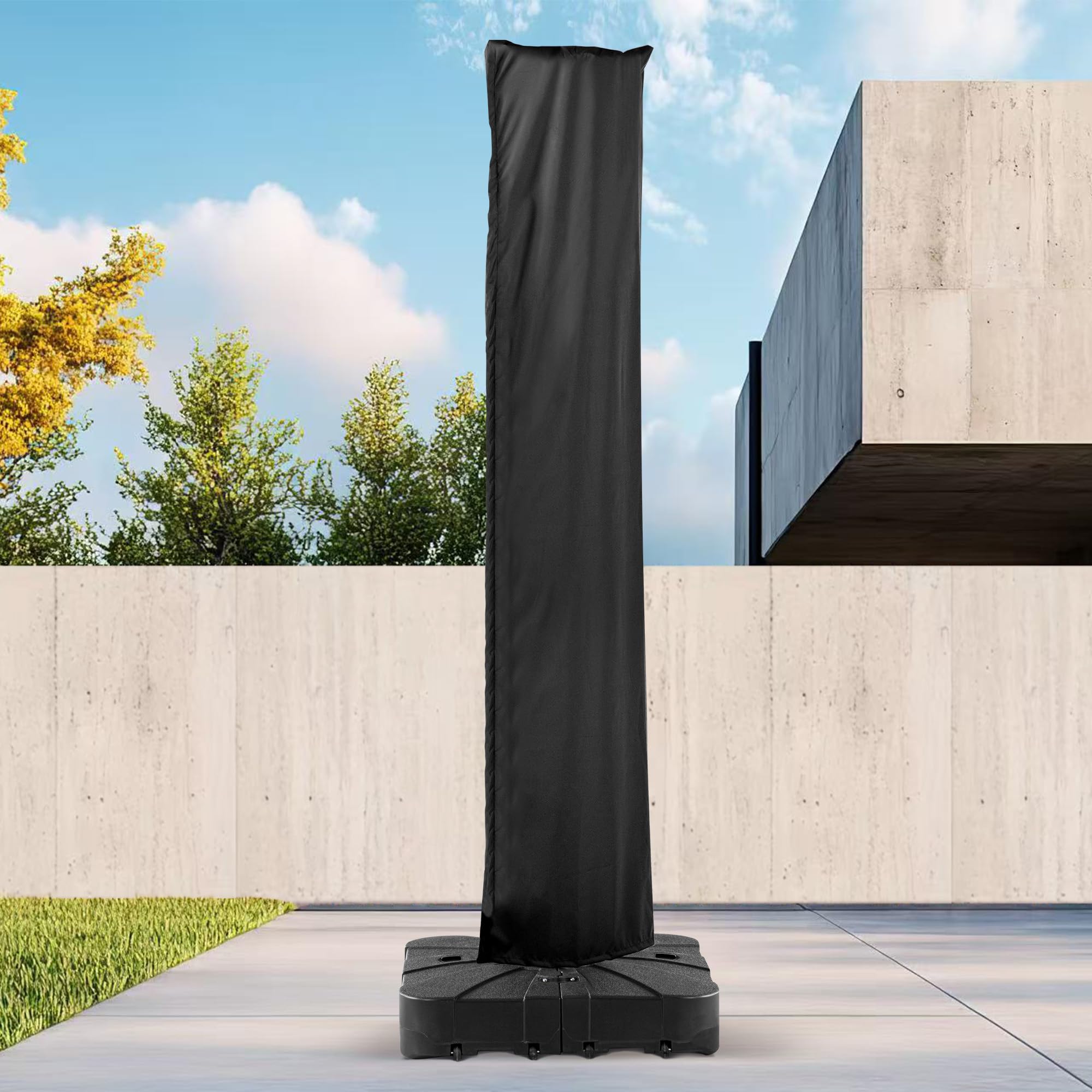 Photo 1 of Deconk Patio Cantilever Umbrella Cover - Black