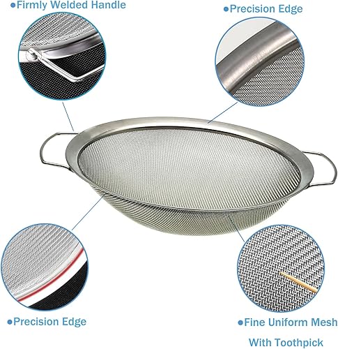 Miniatura 5 de El colador de pintura de malla de acero inoxidable 60 se adapta perfectamente a más de un cubo de 5 galones y filtra las partículas de casi