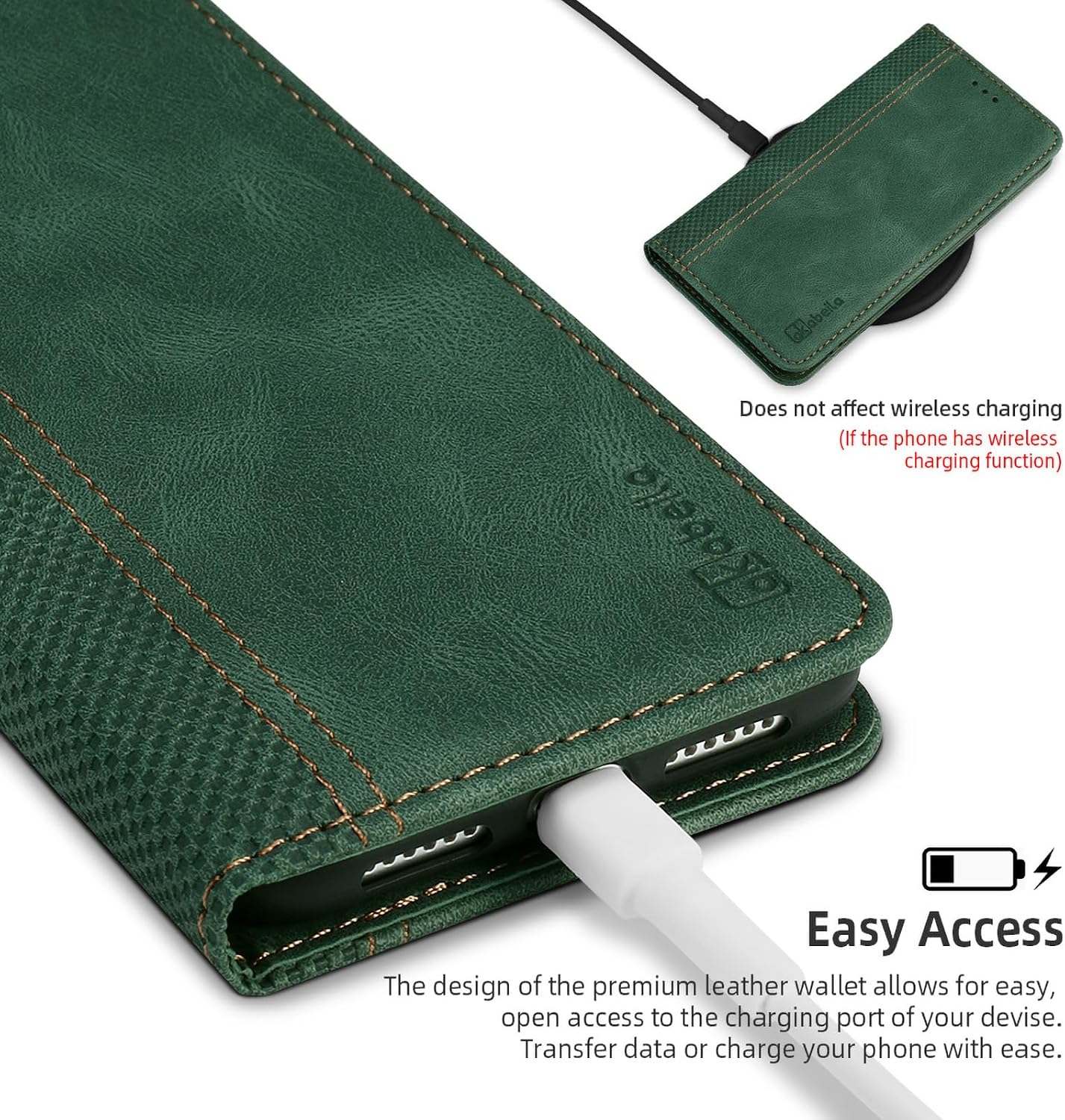AKABEILA Case for Samsung Galaxy S23 FE 5G Premium PU Leather Flip Wallet Case with Magnetic Closure Kickstand Card Slots Folio Mobile Phone Case Cover Protective Case Green
