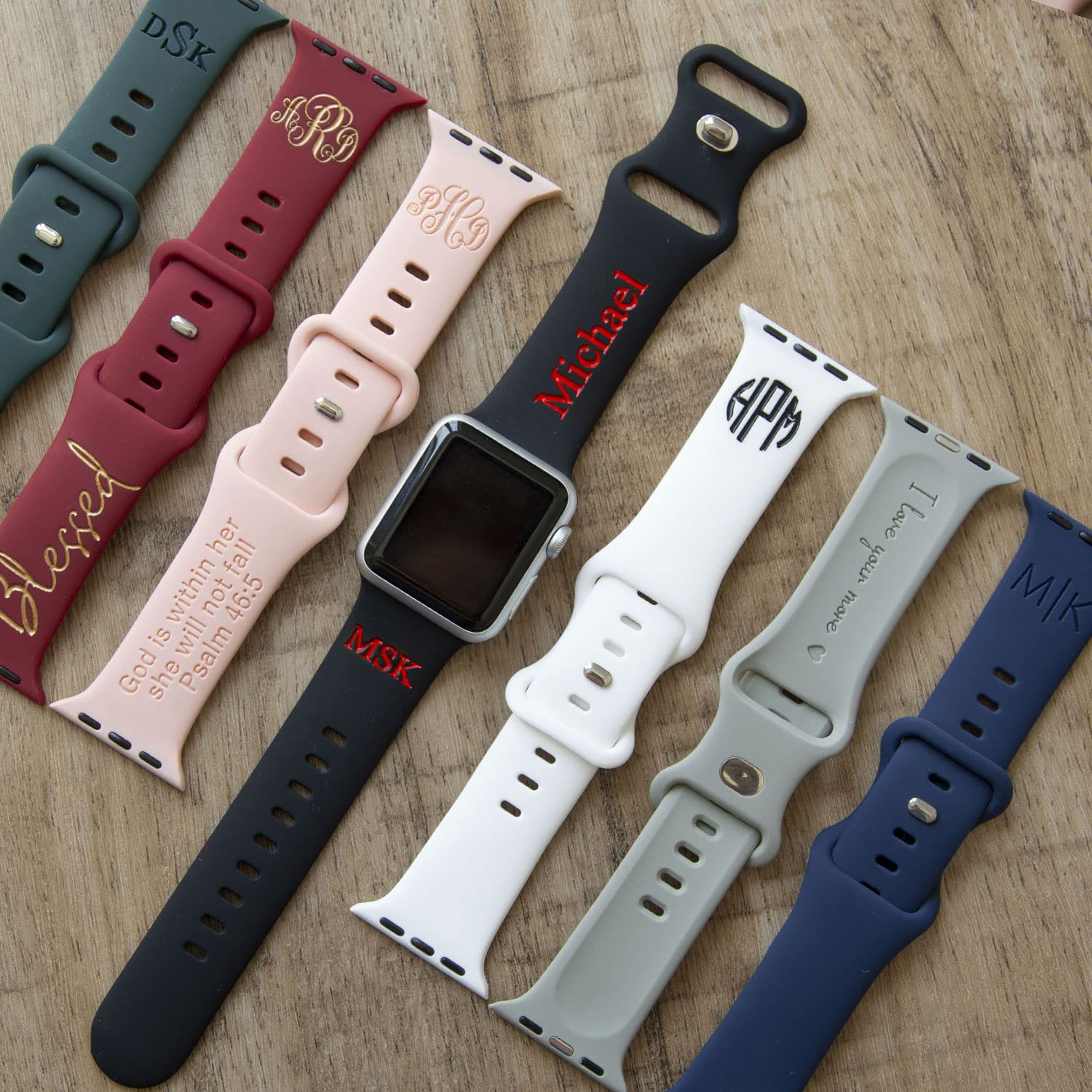 Personalized Custom Name Compatible With Apple Watch Band 40mm