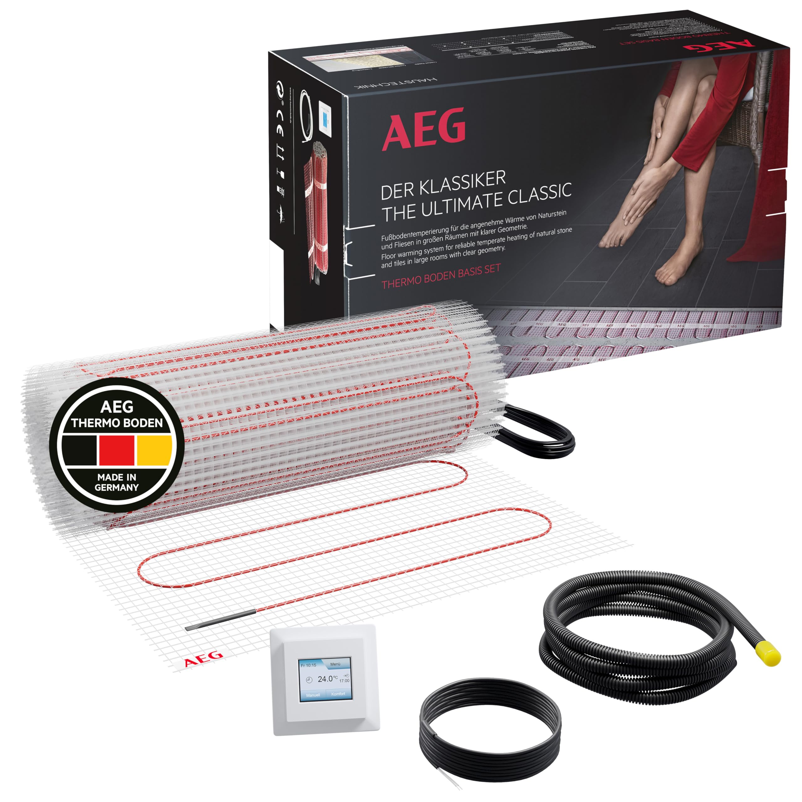 AEG Elektrische Fußbodenheizung, Komplettset 4 m²