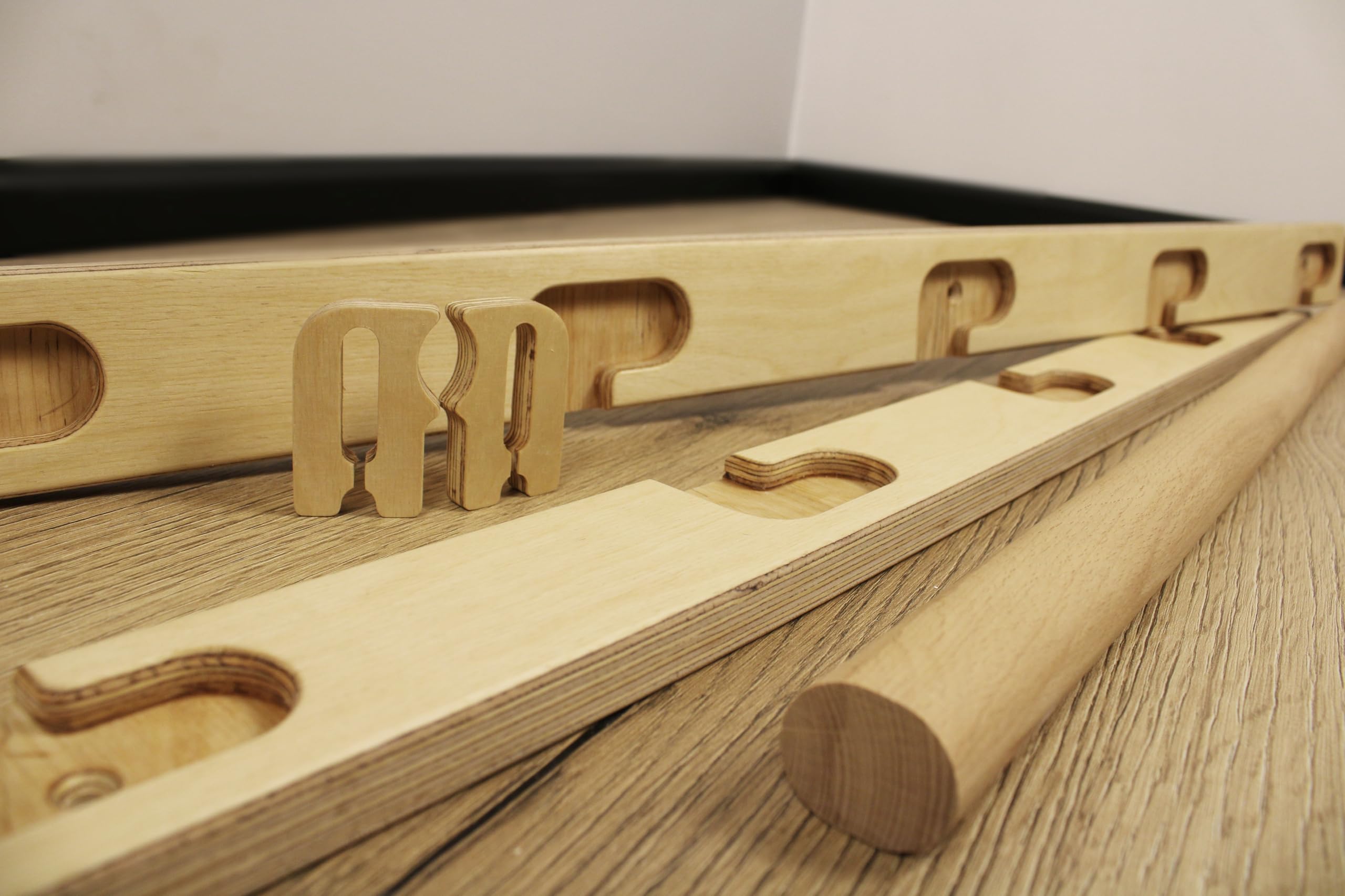 Barre de traction en bois robuste, facile à installer et à régler, avec blocage - 5 niveaux de hauteur - pour le cadre de porte, largeur de porte
