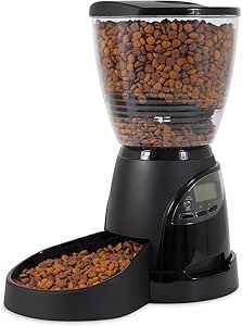 Aspen Pet Lebistro Programmable Cat &amp; Dog Feeder 2 Sizes Black (24232), 18 Cups