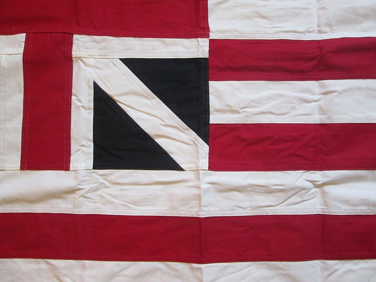 AES 3x5 Grand Union Embroidered Cotton Flag First American Revolutionary War Flag House Banner Double Stitched Fade Resistant Premium Quality