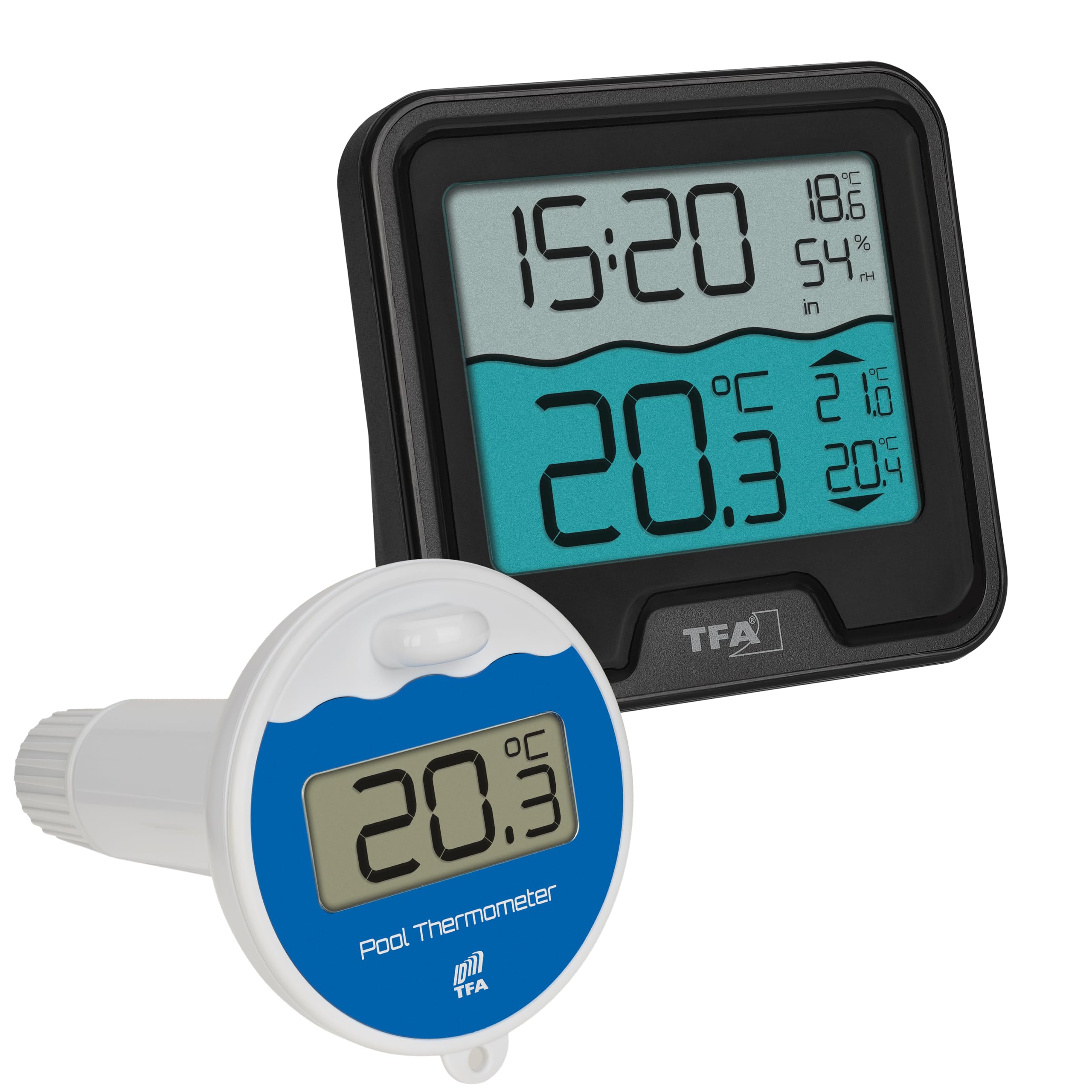 TFA Dostmann Marbella 2 Thermomètre numérique sans fil pour piscine ou