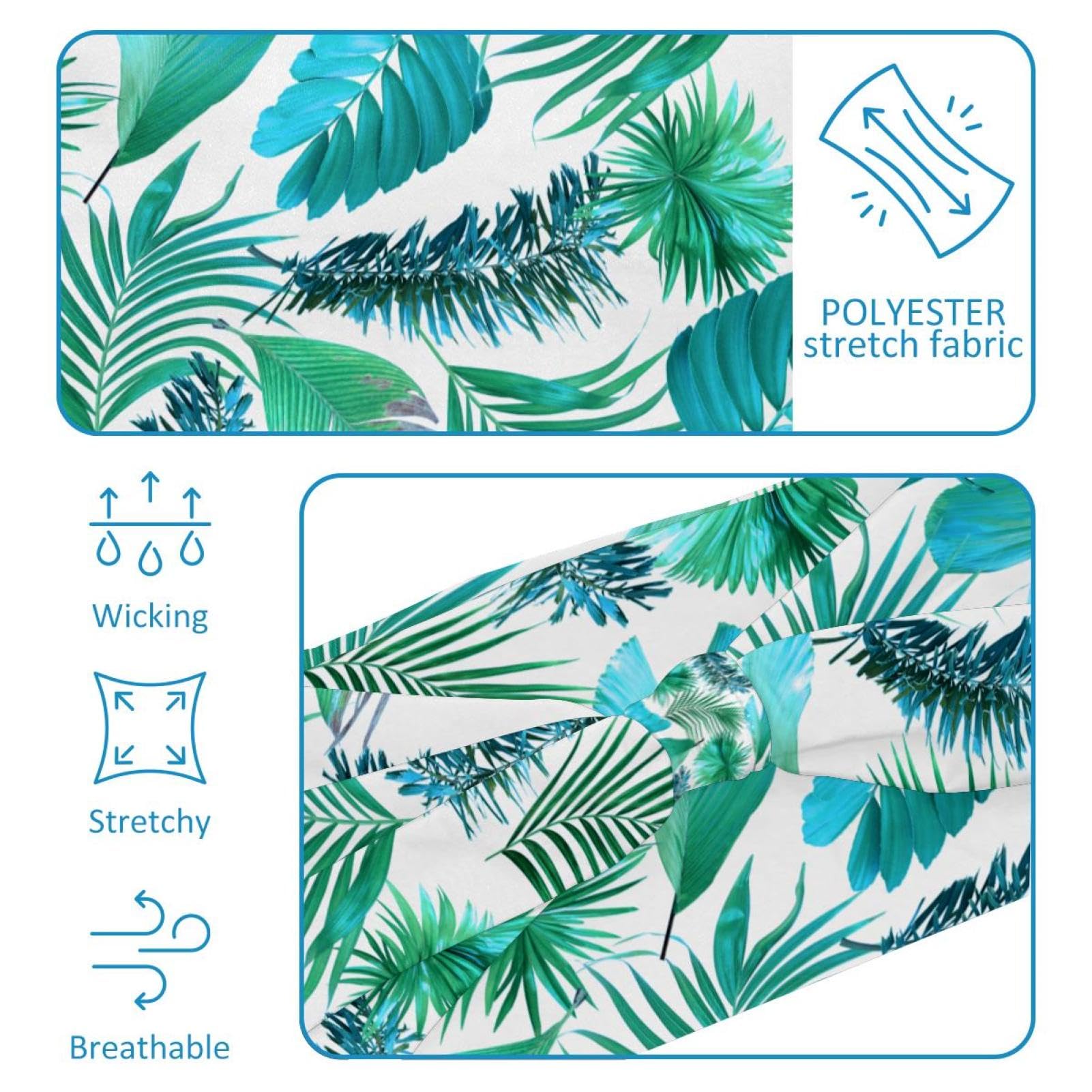 Lot de 6 bandeaux larges pour femme - Pour l'été, la plage, le yoga, l'entraînement - Bandeau doux - Antidérapants - Élastique - Pour la sueur, le yoga, l'entraînement