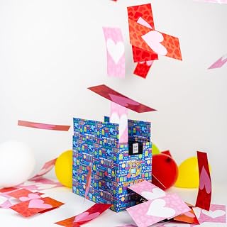 Birthday Love Shower Bundle Gift Box by Send A Cake, Ready to Gift, No Assembly Required with Music, 20 Sweet Silver-wrapped Caramels & 3" Mini-Bundt Cake for Delivery - Gift for Women, Men, Sister, Mom, Dad, Best Friend