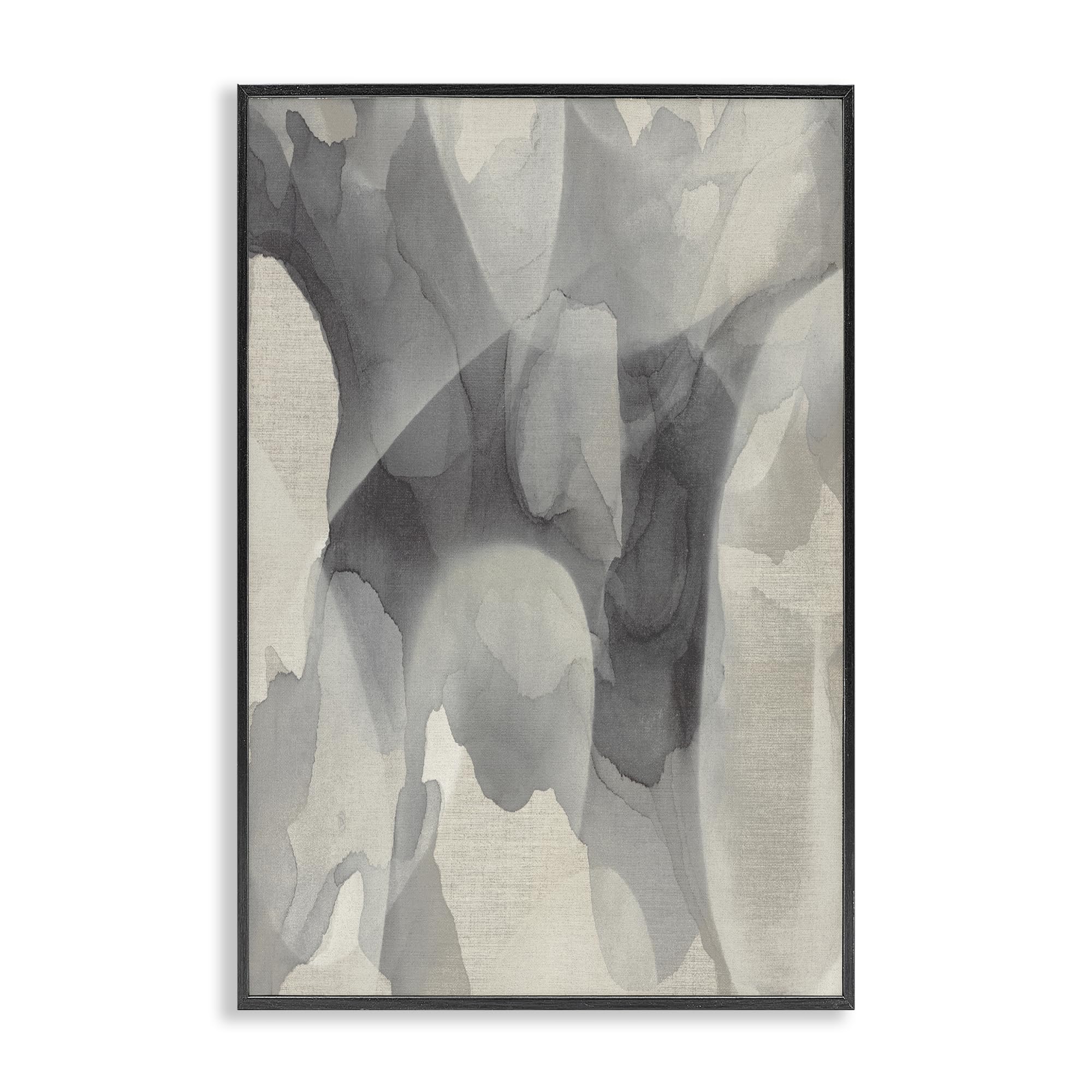 Stupell Industries 'Monochrome Watery Drips', Framed Giclee Art, Black, 20 x 30 Inches, Easy to Hang and Sturdy, Made in USA, by Kippi Leonard