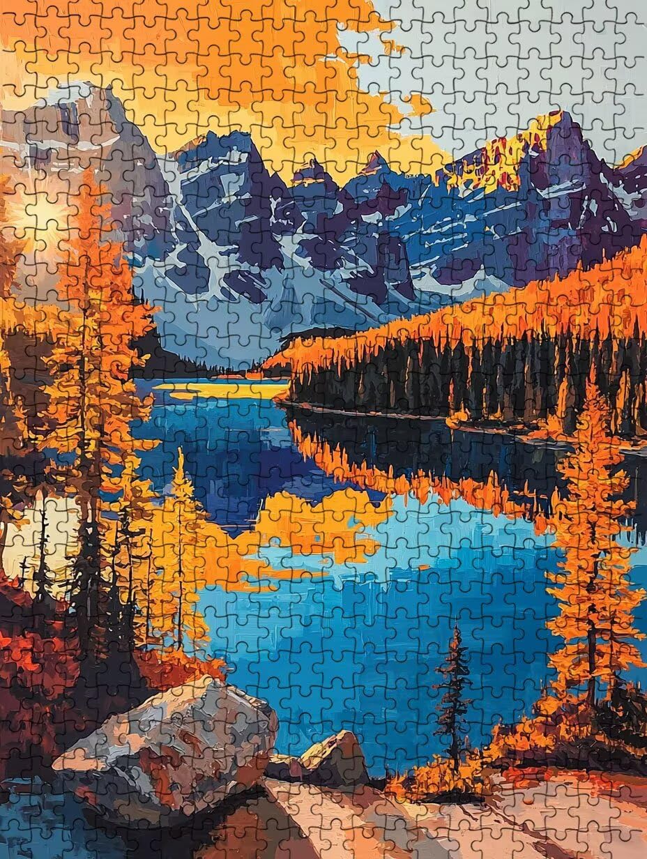 Puzzle 6000 Pezzi, Montagna Del Tramonto 3D Puzzle per Adulti Impegnativo, Educa Puzzles Artistico, Divertente E Stimolante Puzzles Decorativo per La Famiglia, Regalo e Decorazione Pareti DX0YL6-910