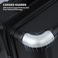 Vista 3 de MERAX TRAVELHOUSE - Juego de maletas (3 piezas, extensibles, ligeras), Black2019.), PP036705NAA