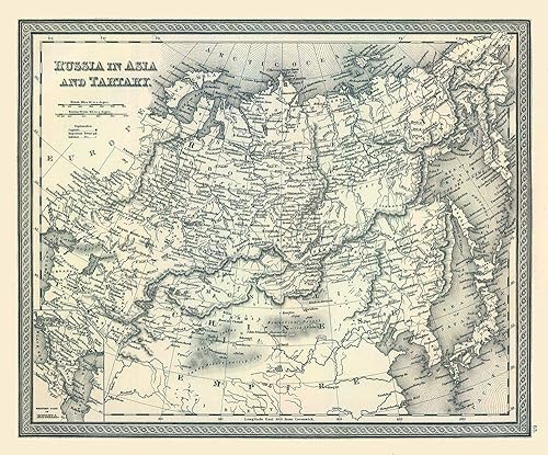 Posterazzi PDXITAS0137SMALL Rusia in Asia Tartary 1836 - Póster estampado de bronceador, 24 x 18 pulgadas, multicolor