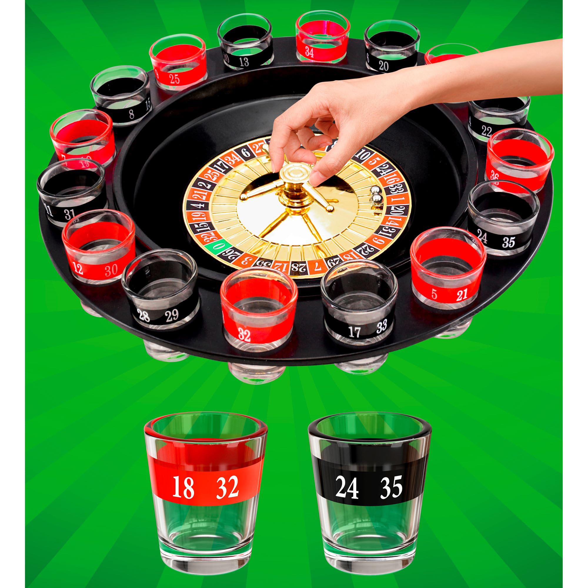W WIDMANN MILANO Party Fashion 21076 - Gioco della Roulette, Gioco alcolico, Gioco D'Azzardo, Giochi per Feste dai 18 Anni in su