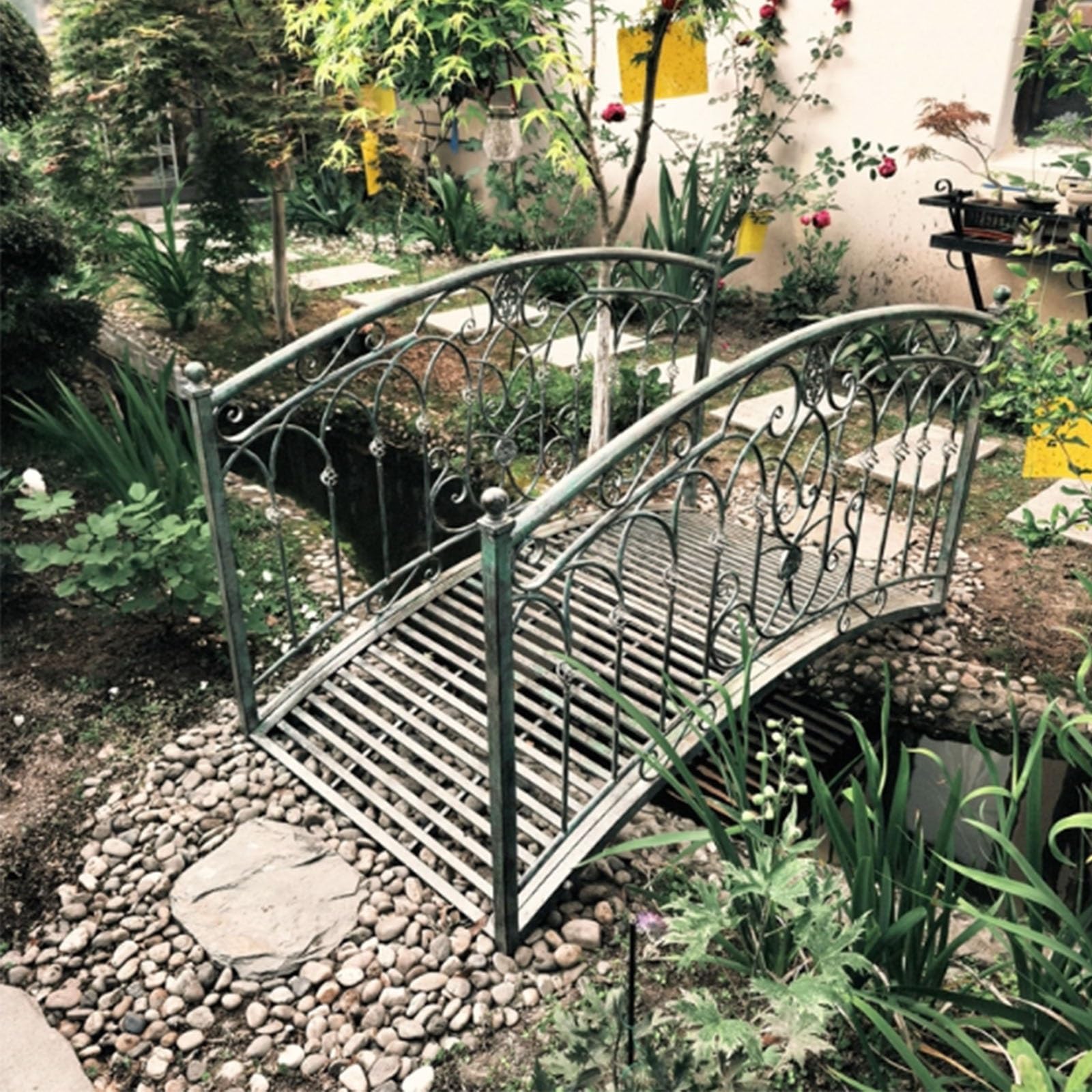 Arco in Metallo per Giardino, Ornamento Decorativo per Esterni | Adatto per prato, laghetto, cortile, patio, fattoria, giardino