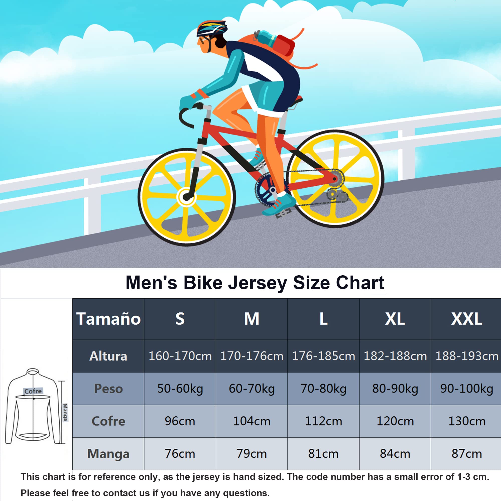 Maglia da ciclismo da uomo, a maniche lunghe, traspirante, ad asciugatura rapida, con tasche, chiusura lampo, riflettori, verde, nero, rosso