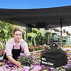90% Shade Cloth,3x6ft Tear Resistant Sun Shade Net with Reinforced Grommet,Durable Garden Shade Tarp Cover for Greenhouse,Plant Cover, Chicken Coop,Patio and Pergola,Black
