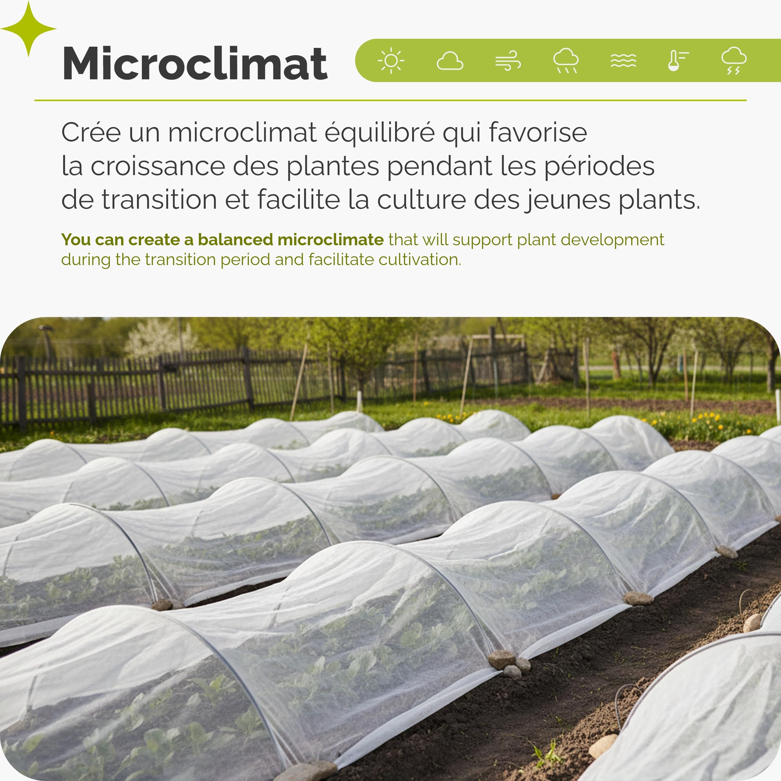Garronda Voile d’Hivernage 1,6 x 100 m pour Plantes 17 g/m² Blanc GD-0175