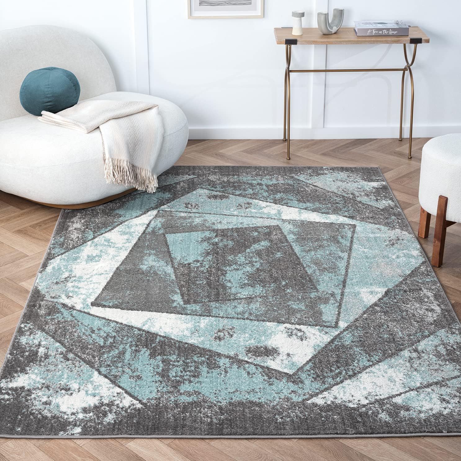 homeart Living Room RUG Short Pile, Bordered, Soft, Area Carpet for