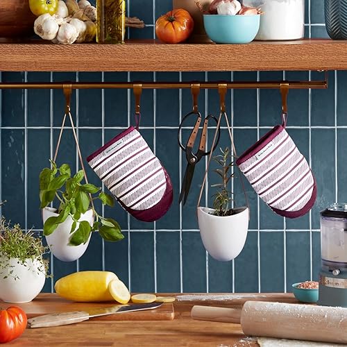 Miniatura 7 de KitchenAid KA Albany MM - Juego de mini guantes de horno 55 x 8 pulgadas color azul tinta