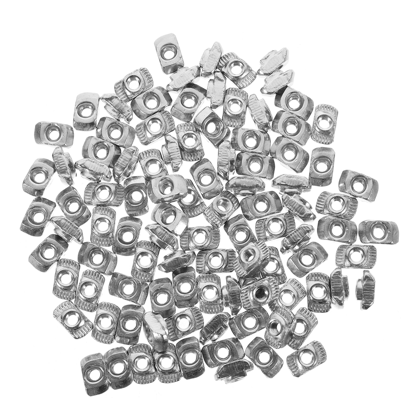 Veemoon Aluminum Extrusion Brackets T-nut Set 100pcs M3x10x6 European T-nut Nickel Plated 20x20mm Slot