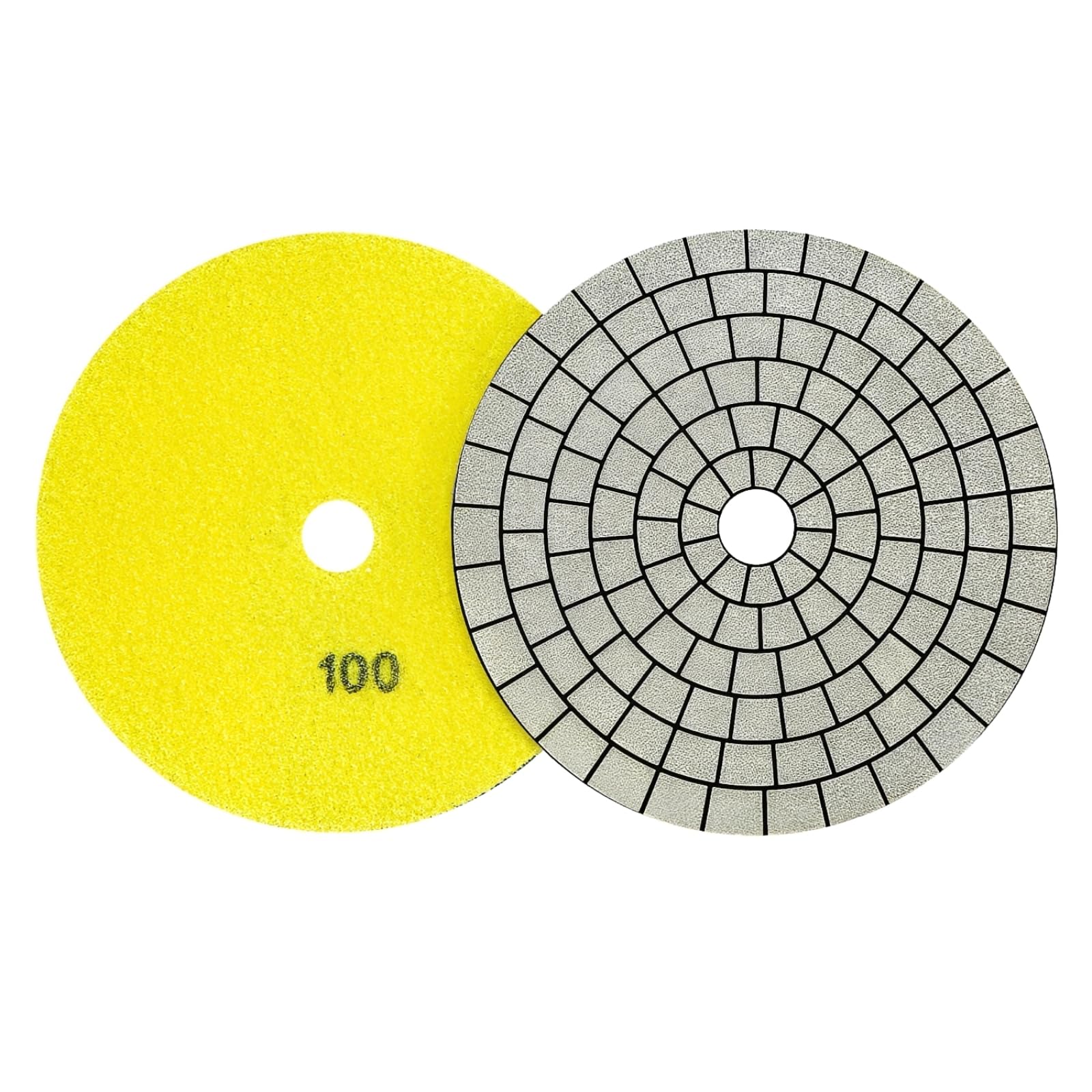 Electroplated Diamond Sanding Pad, 100Grit 6inch 150mm Grinding Disc Hook and Loop Backing for Stone Tile Glass Trimming & Metal Polishing & Wood Sanding (1 Piece)
