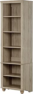 South Shore Hopedale Narrow 6-Shelf Storage Bookcase, Rustic Oak - coolthings.us