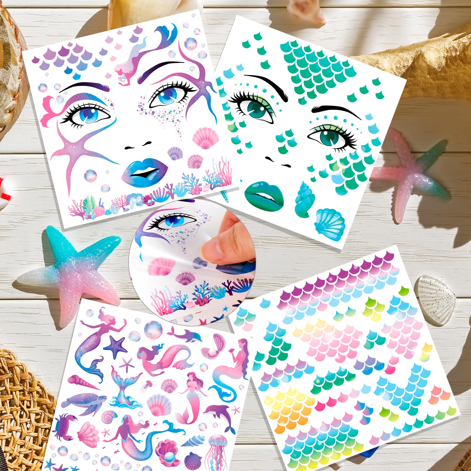 HOWAF 4 PCS Halloween Face Tattoos - Image 3