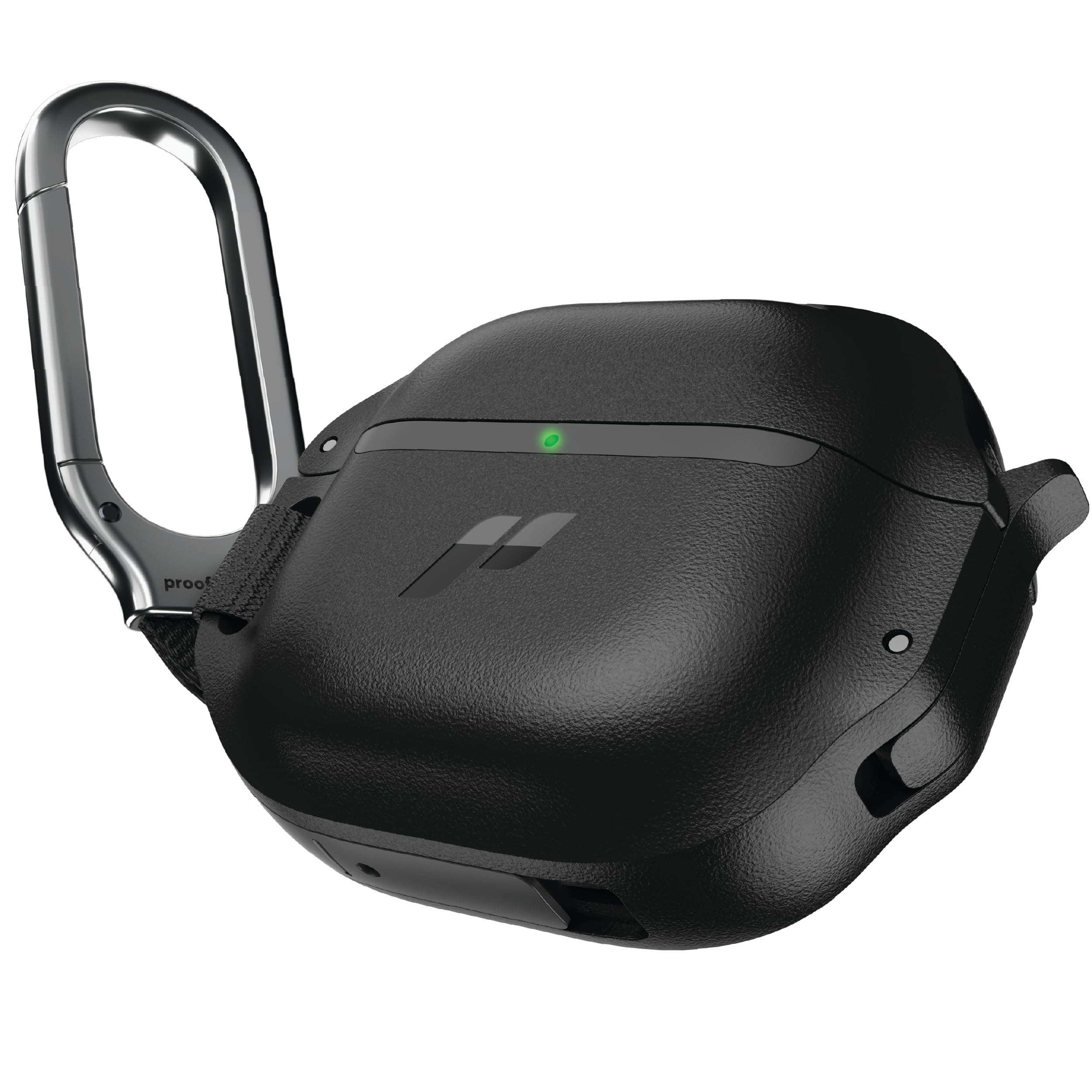 Proof Labs for AirPods 4 Case with Lock - Tough AirPods 4th Generation Case Cover with Carabiner, Rugged Protection and Hard Protective Shell (Black,